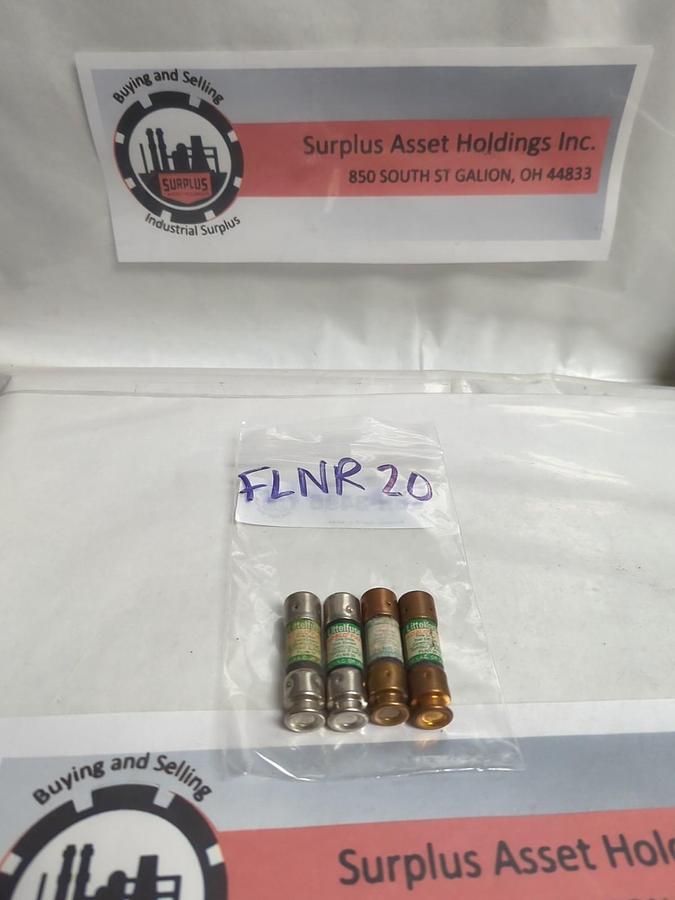 Used LITTELFUSE,FLNR-20,SLO-BLO 20 AMP FUSE LOT 4 OF PRE-OWNED