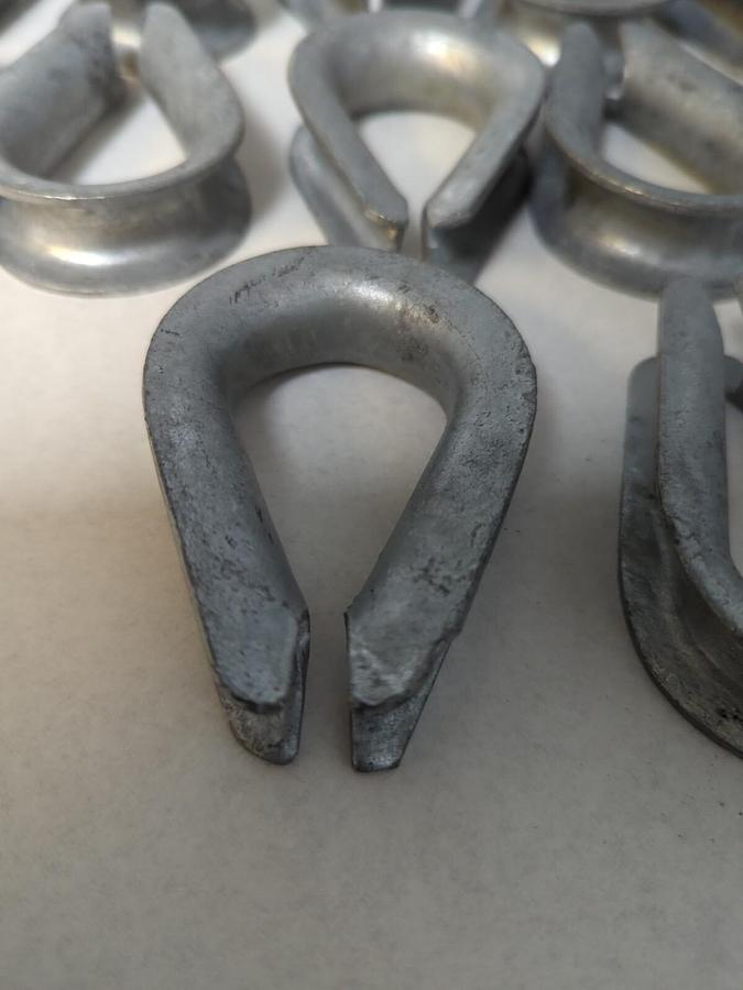 UNBRANDED,NA,5/8 INCH STANDARD STEEL WIRE ROPE THIMBLE LOT OF 13 NOS