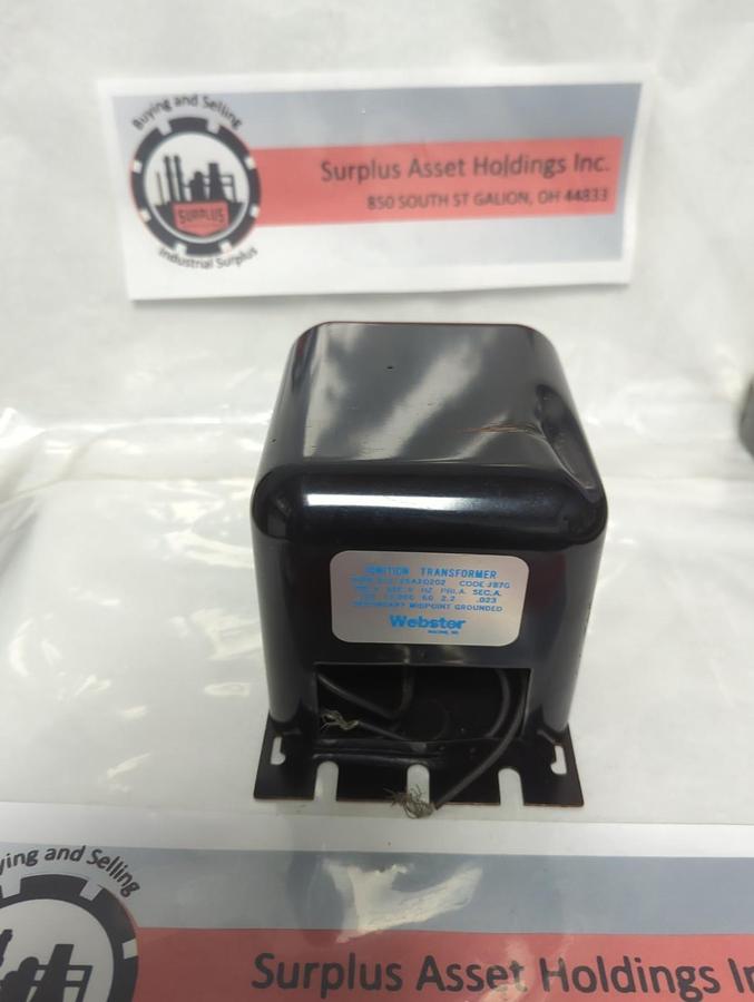 Used WEBSTER,312-25AX0202,IGNITION TRANSFORMER PRE-OWNED