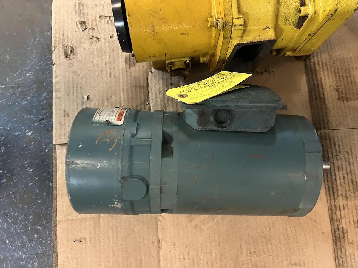 Used RELIANCE,P56H5079T,BRAKE MOTOR 1/3HP 1725RPM 3PH 208-230/460V FB56C