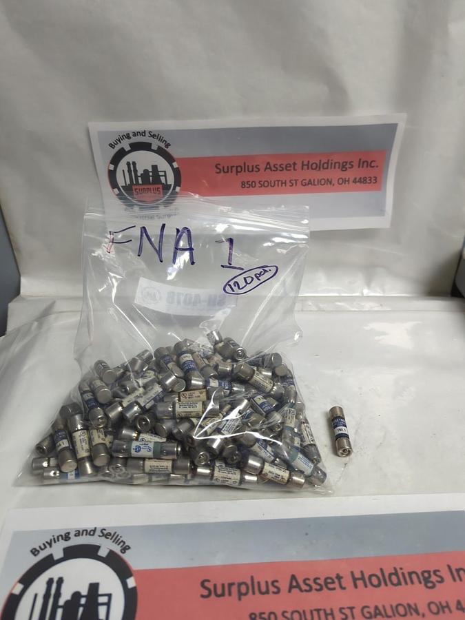 Used COOPER BUSSMANN,FNA 1,FUSETRON 1 AMP FUSE LOT OF 120 PRE-OWNED