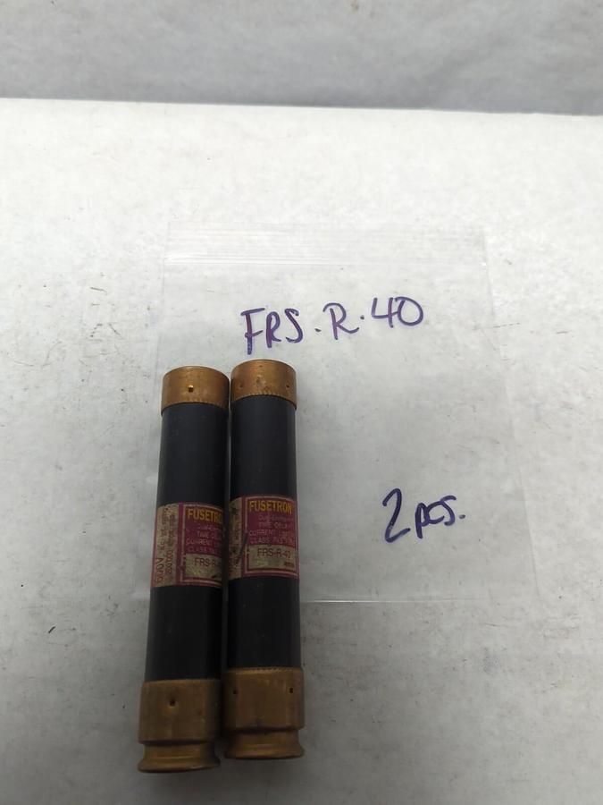Used COOPER BUSSMANN,FRS-R-40,FUSETRON 40 AMP FUSE LOT OF 2 PRE-OWNED