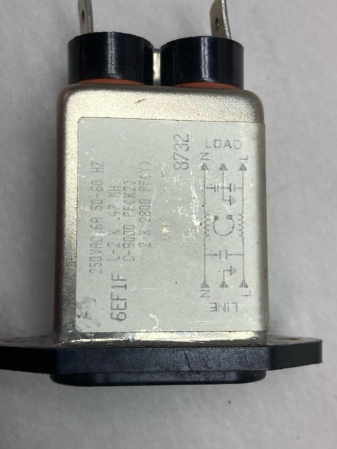 Used Corcom,6EF1F,Power Line Filter 250Vac 6A 50-60Hz