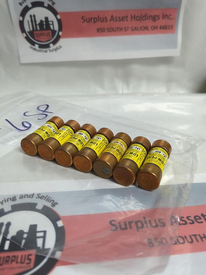 Used COOPER BUSSMANN,LPJ-6SP,LOW-PEAK 6 AMP FUSE LOT OF 7 PRE-OWNED