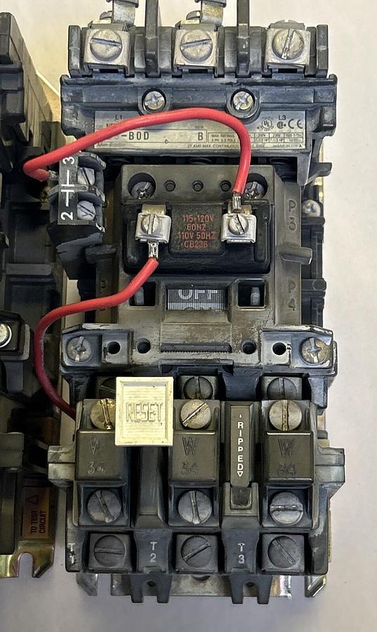 Used ALLEN BRADLEY,509-BOD,NON REVERSING STARTER LOT OF 2