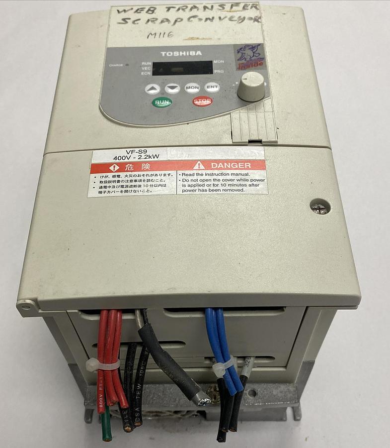 Used TOSHIBA,VFS9-4022PL-WN,TRANSISTOR INVERTER AC DRIVE