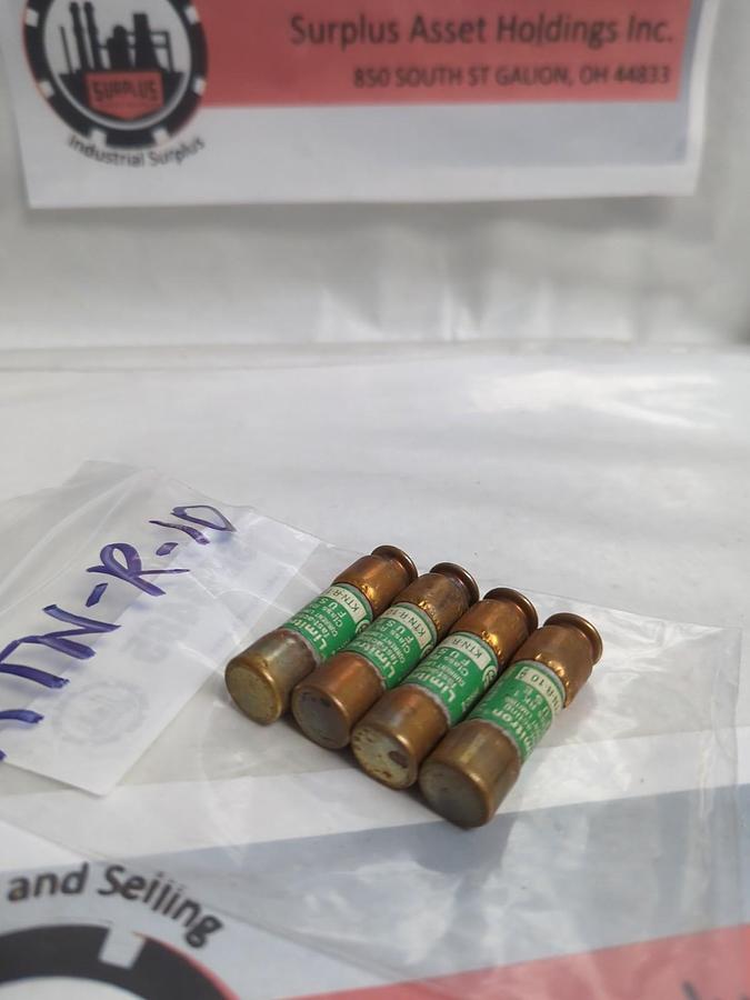 Used COOPER BUSSMANN,KTN-R-10,LIMITRON 10 AMP FUSE LOT OF 4 PRE-OWNED