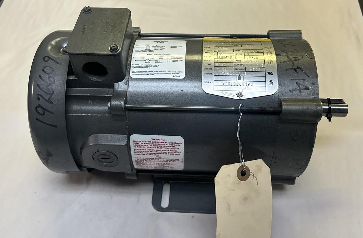 Used BALDOR,CD3425,DC MOTOR 1/4HP 1750RPM 100/50 VOLT 56C FRAME