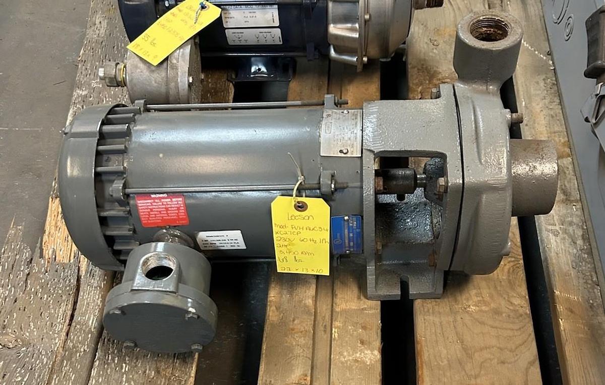 Used LEESON,FVH6C34XC27CP,CENTRIFUGAL PUMP 2HP 11/208-230V 3450RPM 1PH