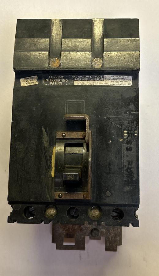 Used SQUARE D,FA32A50,I-LINE CIRCUIT BREAKER 50A 240V 3P