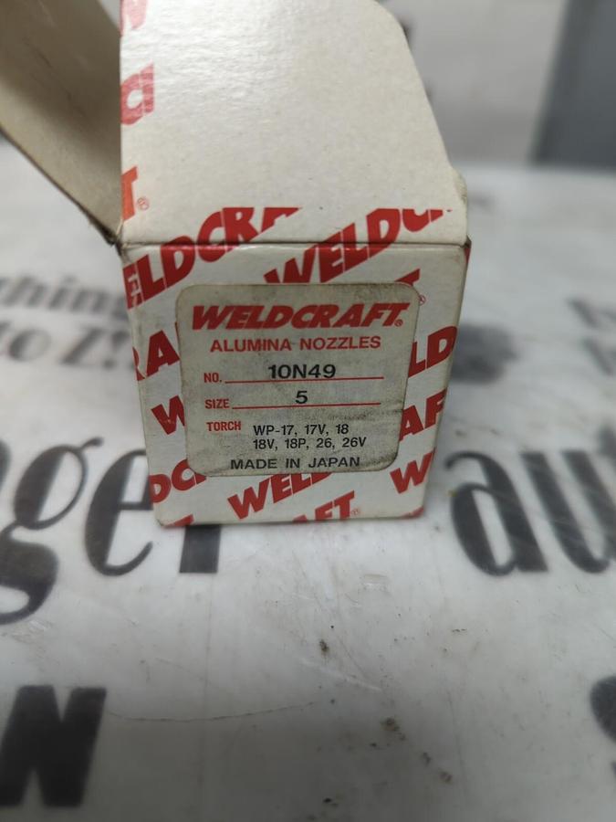 WELDCRAFT,10N49,ALUMINA NOZZLES SIZE 5 BOX OF 8 NOS