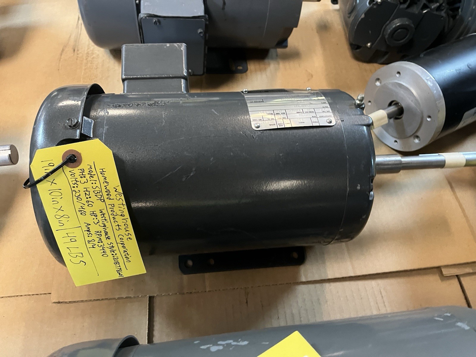 WESTINGHOUSE,SBDP,PUMP MOTOR 3HP 3PH 3440RPM 230/460V 145TZ