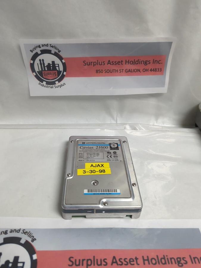 Used WESTERN DIGITAL CAVIAR,21600,HARD DRIVE WDAC21600-00H PRE-OWNED