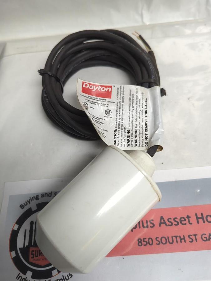 Used DAYTON,3BY7S,TYPE G FLOAT SWITCH 115/230 VAC 60HZ PRE-OWNED