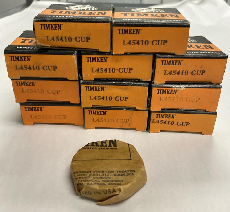 Used Timken,L45410,Tapered Roller Bearing Cup Lot Of 11 NOS