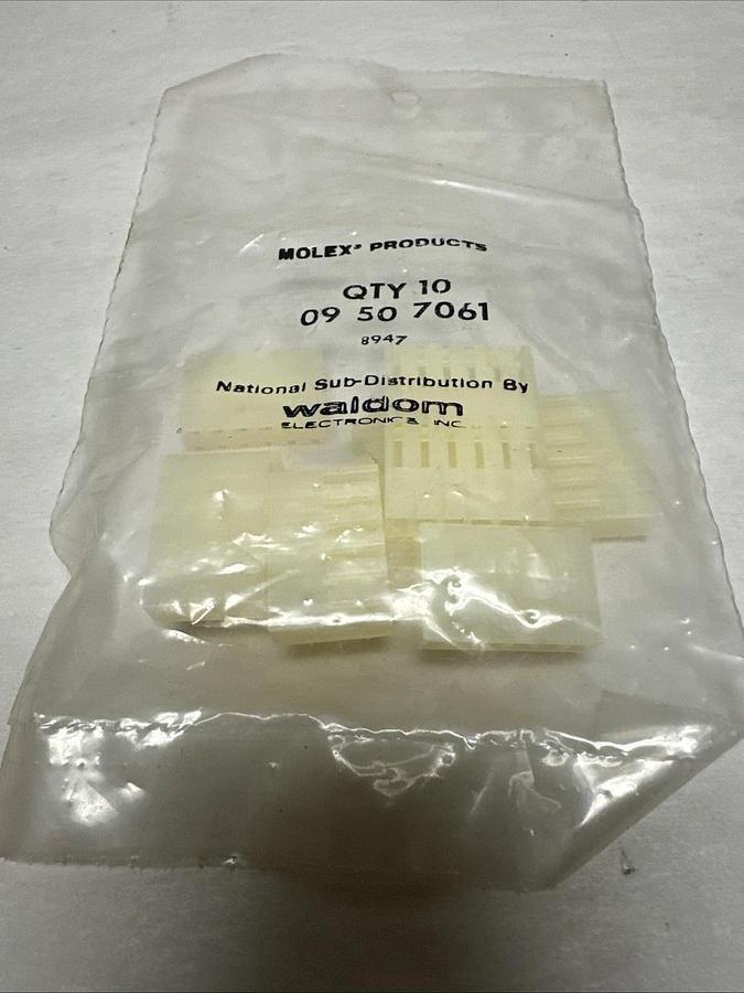 Used Molex,09507061,6 Pin Header Connectors Pack of 10
