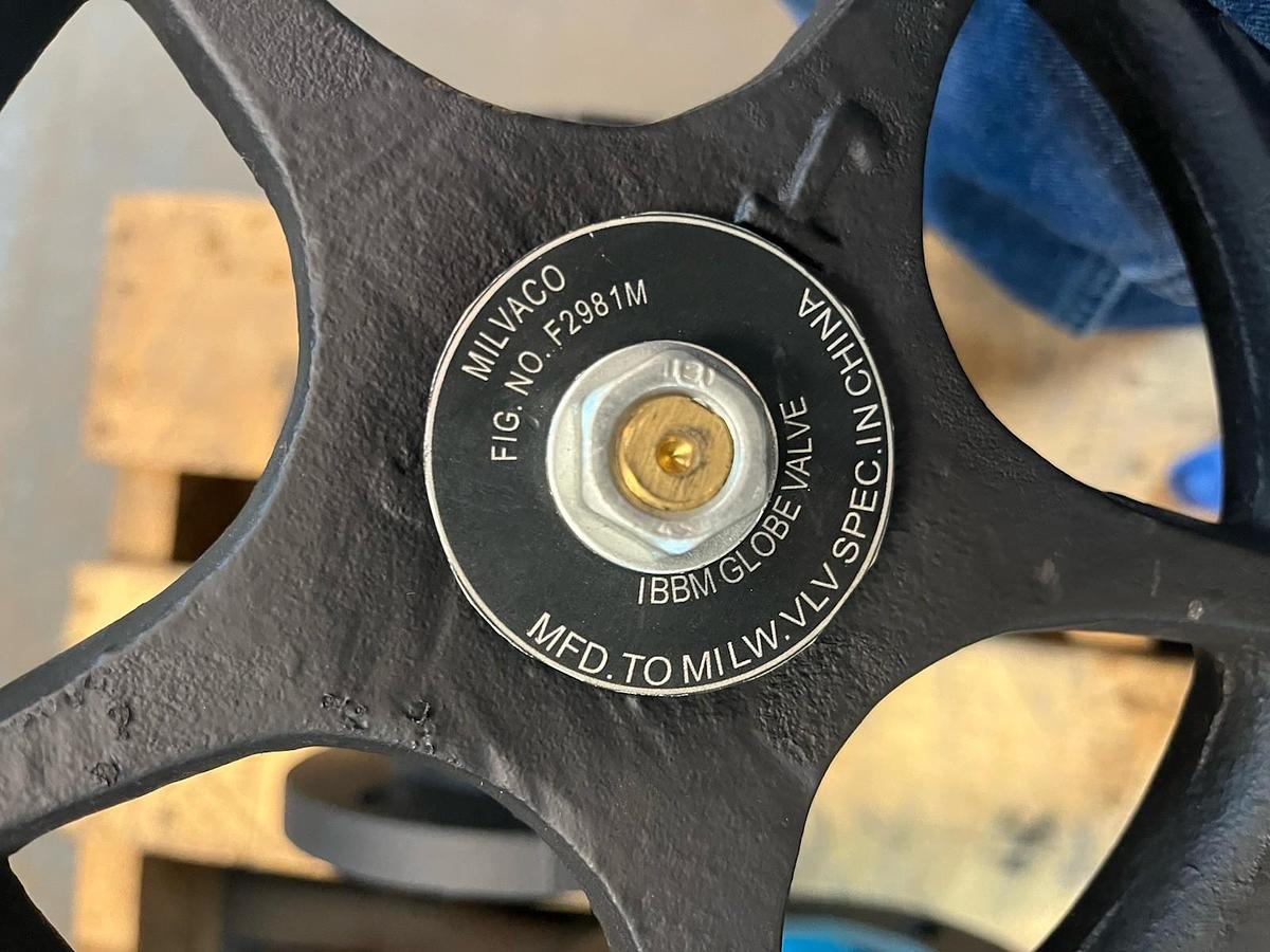 MILVACO,F2981M,IBBM 3" GLOBE VALVE 125S 200 WOG