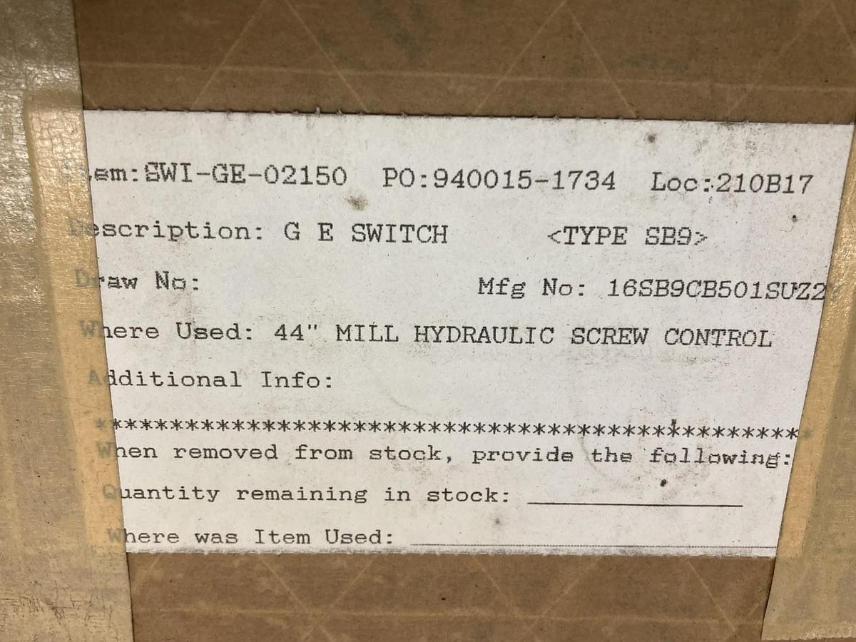 General Electric,SB9 CB501SUZ2Y,Type SB-9 Switch