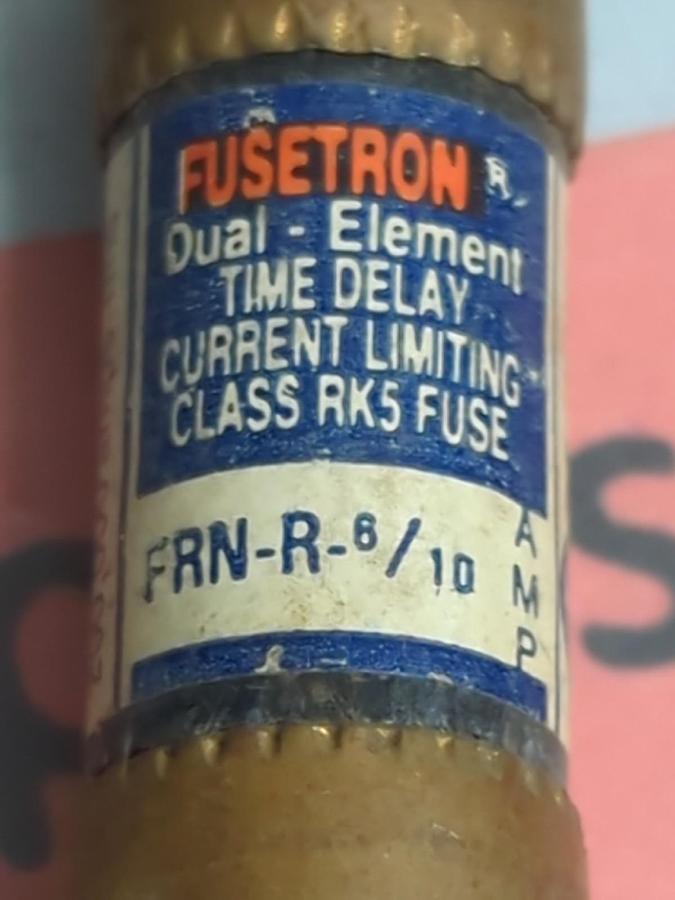 Used COOPER BUSSMANN,FRN-R-6/10,FUSETRON 6/10 AMP FUSE LOT OF 17 PRE-OWNED