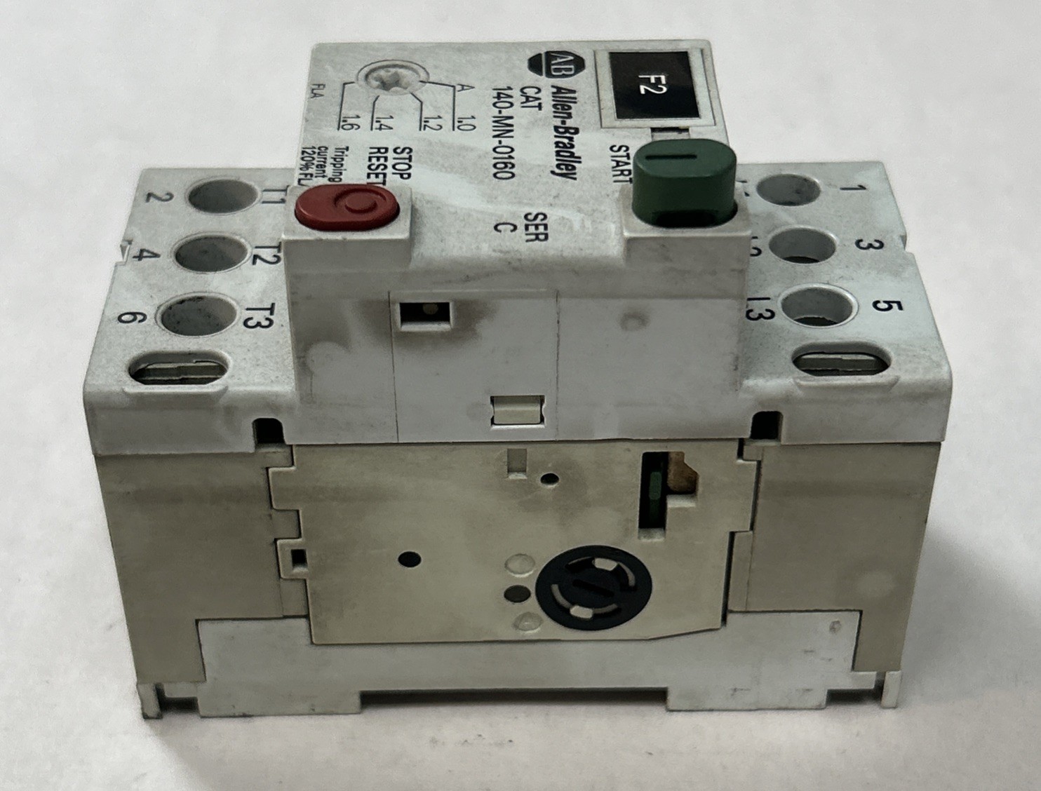 Used ALLEN BRADLEY,140-MN-0160,MANUAL MOTOR STARTER 1.0-1.6A