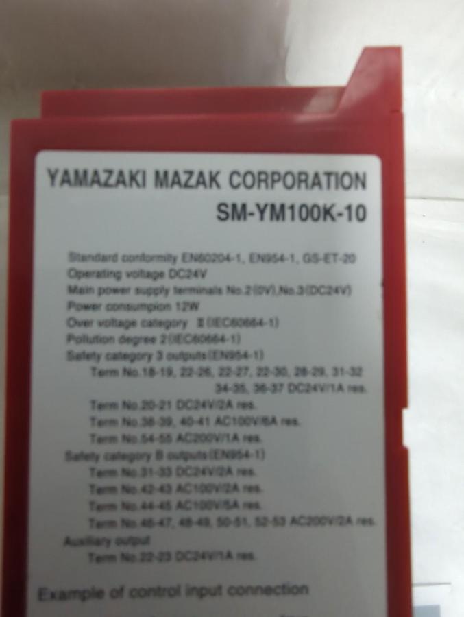 Used MAZAK,SM-YM100K-10,SAFETY RELAY MODULE YAMAZAKI PRE-OWNED