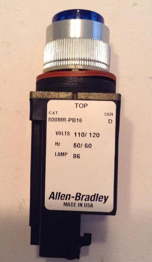 Allen-Bradley,800MR-PB168, Illuminated Push Button Blue  Series D
