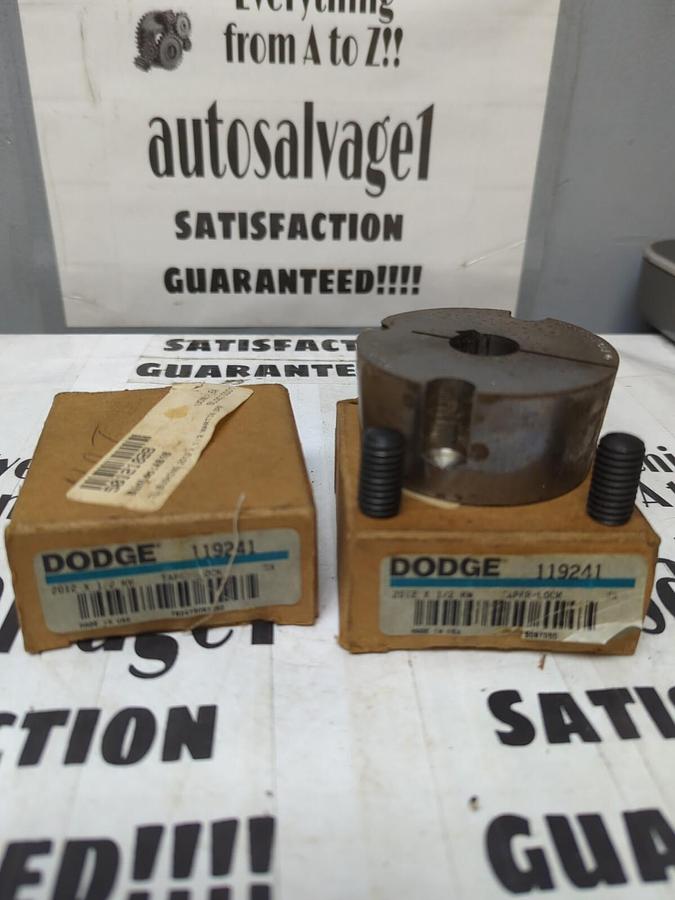 DODGE,119241 2012X1/2-KW,TAPER-LOCK BUSHINGS LOT OF 2 NOS