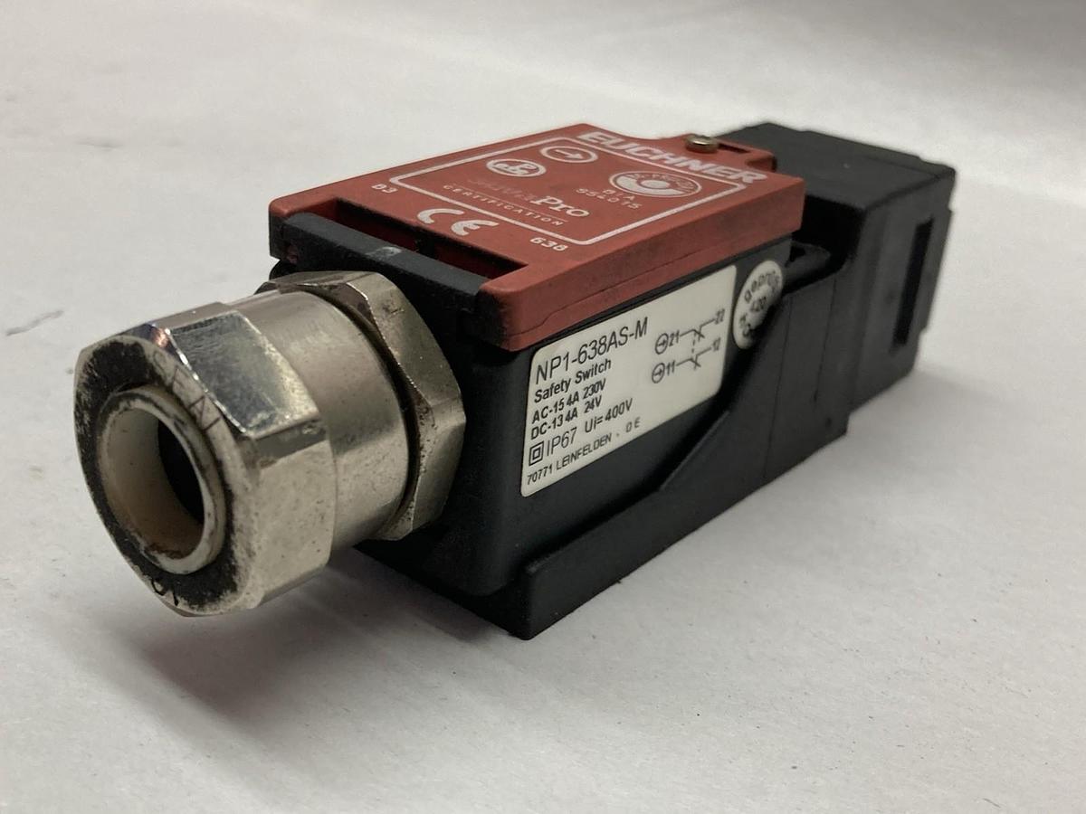 Used Euchner,NP1-638AS-M,Safety Switch Connector Limit Stop 230V 4A 24V