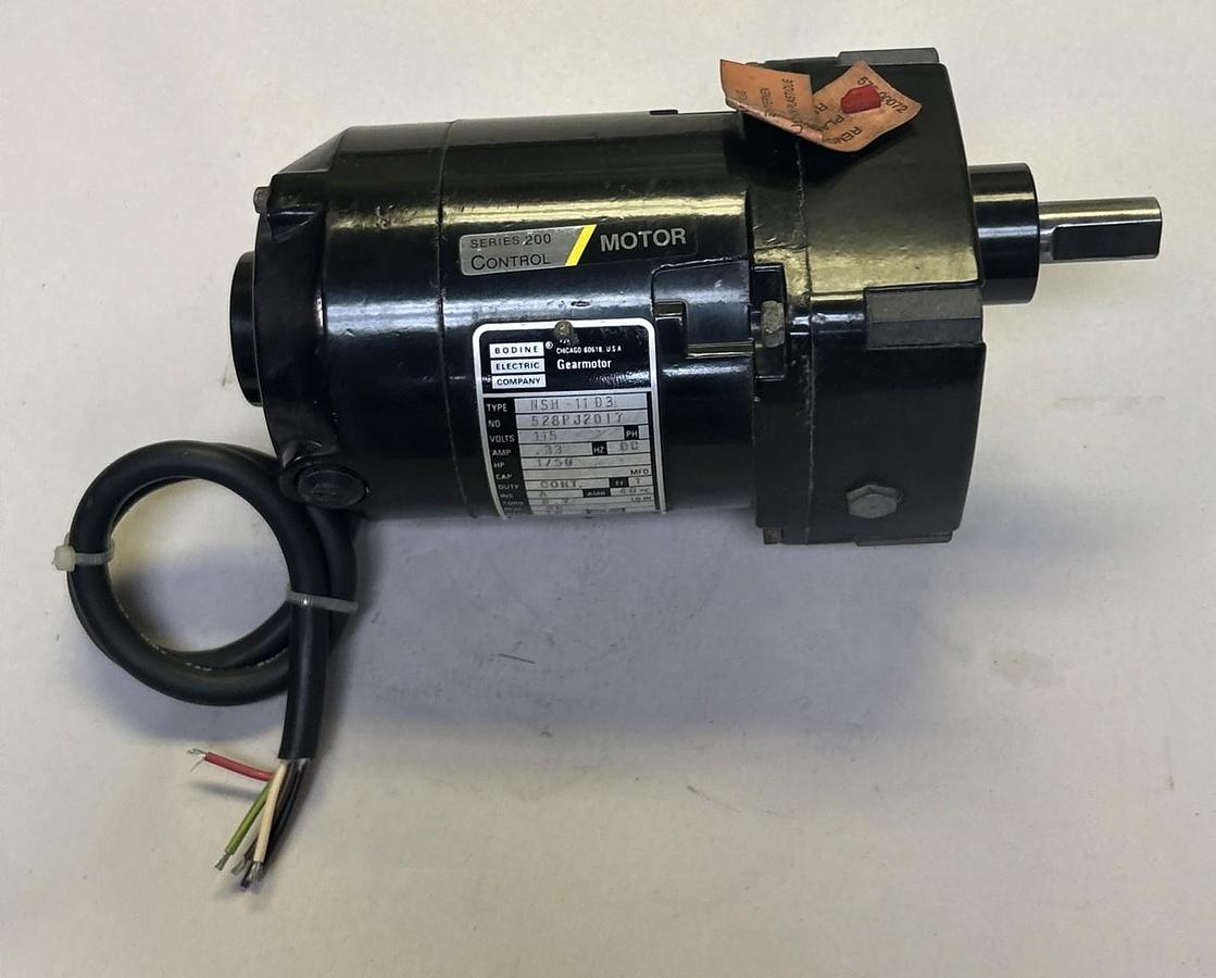 Used BODINE ELECTRIC,NSH-11D3,GEARMOTOR 1/50HP .33A 115V