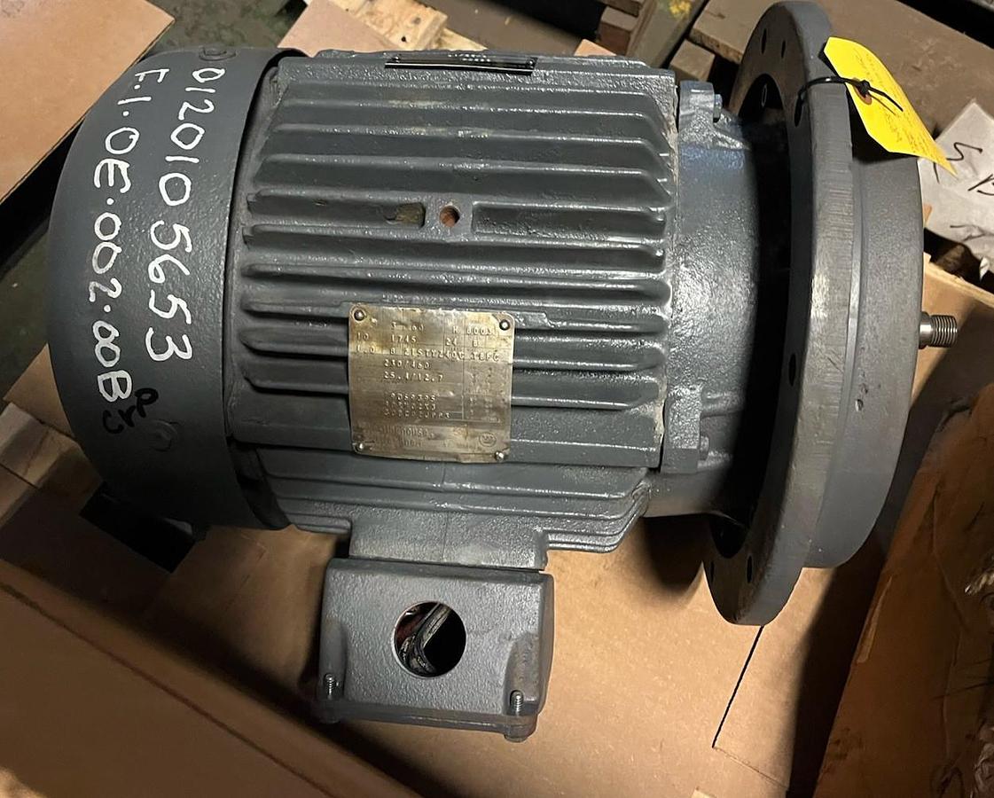 Used WESTINGHOUSE,79D68395,TBFC ELECTRIC MOTOR 10HP 1745RPM 3PH 215TYZ