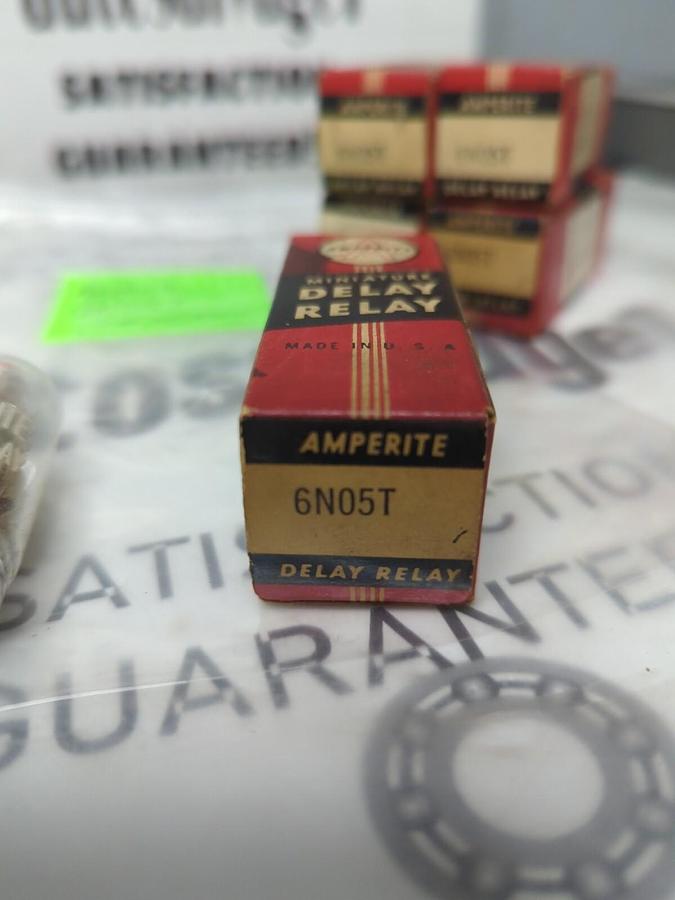 AMPERITE,6N05T,MINIATURE DELAY RELAY TUBE LOT OF 5 NOS