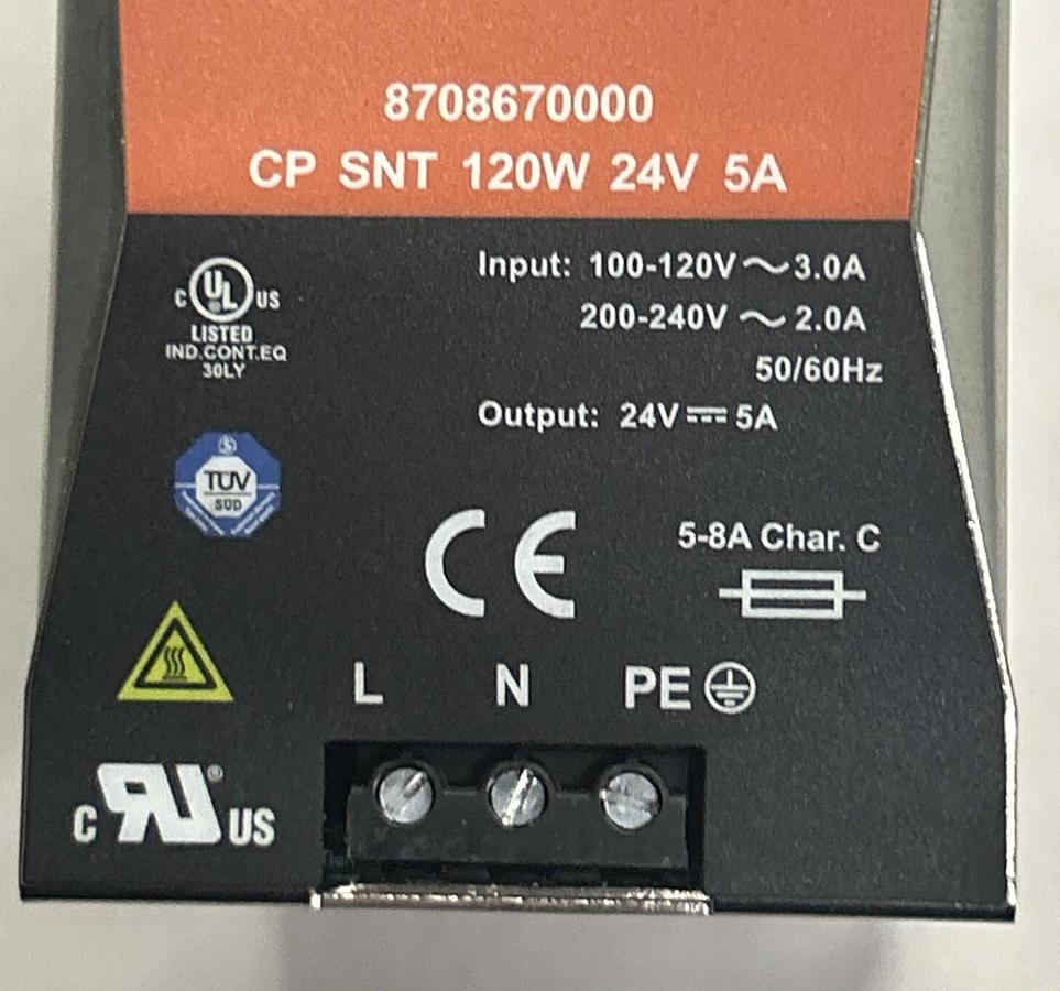 Used WEIDMULLER,8708670000,POWER SUPPLY