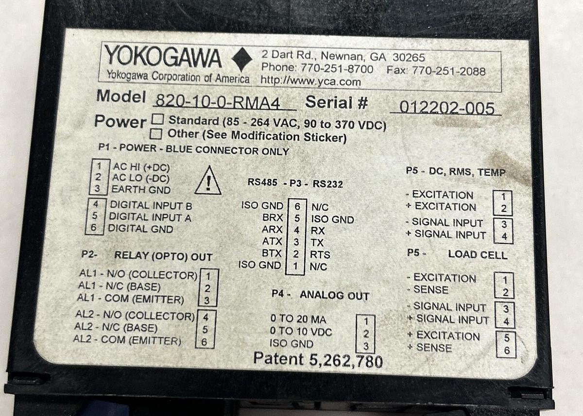 YOKOGAWA,820-10-0-RMA4,DIGITAL PANEL METER NOS