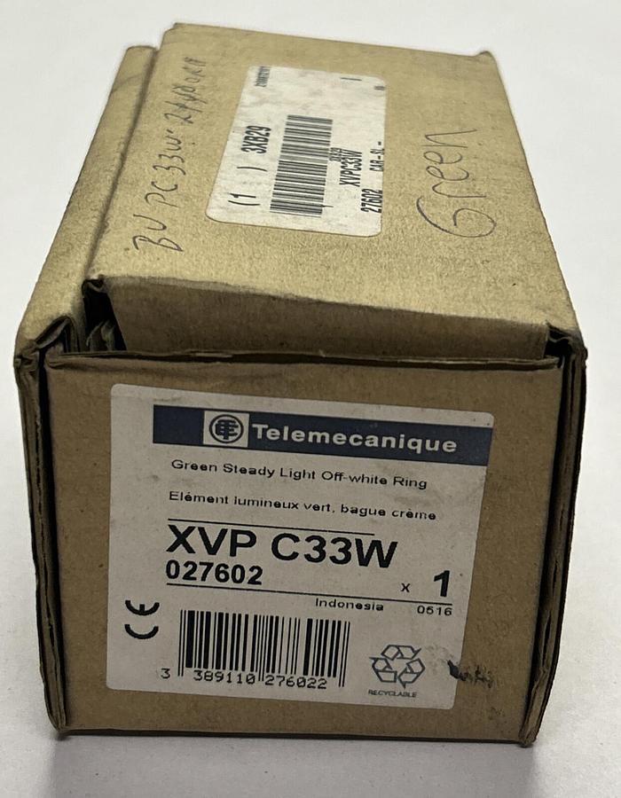 Used TELEMECANIQUE,XVP-C33W,GREEN STEADY LIGHT NEW