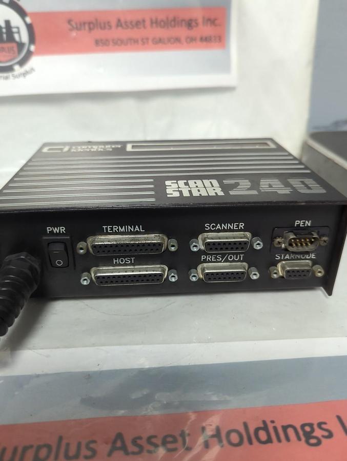Used COMPUTER IDENTICS,A1-62630-111,SCAN STAR 240 BARCODE SCANNER READER PRE-OWNED