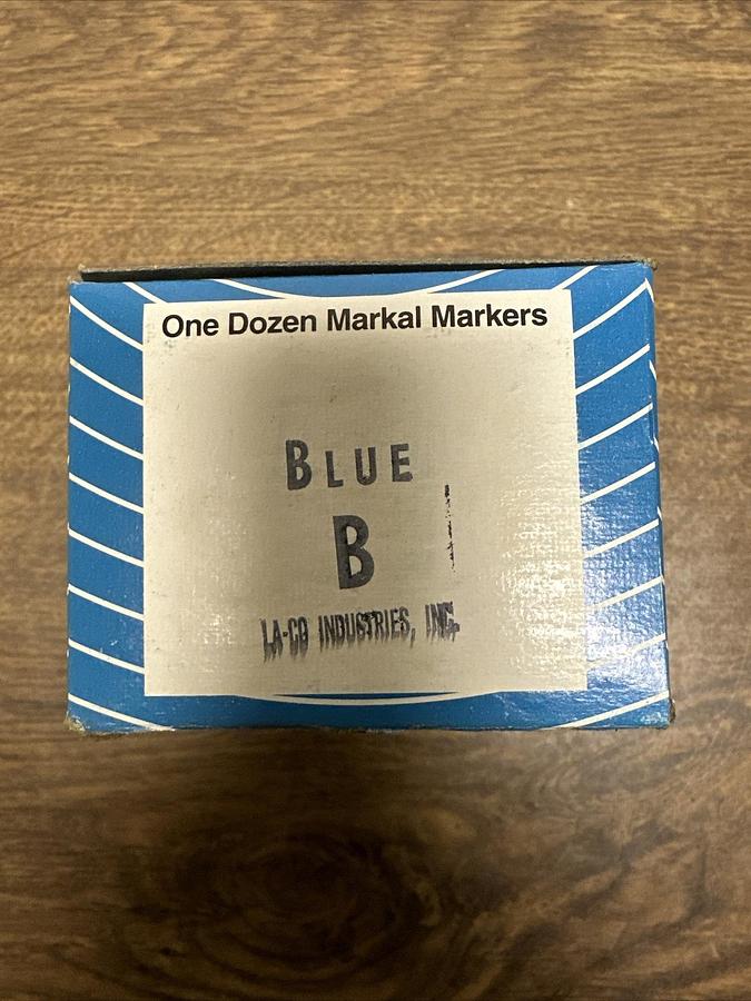 Used Markal Paintstik,80220-B,Blue Solid Marking Crayon Box of 12