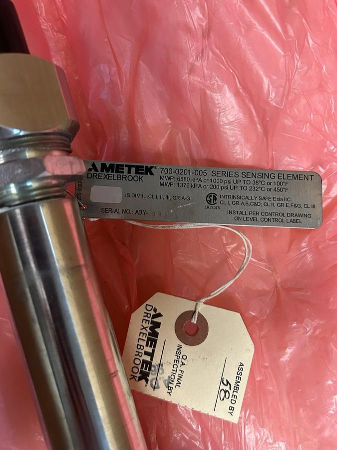 AMETEK DREXELBROOK,700-0201-005,PXLX LEVEL SWITCH NOS