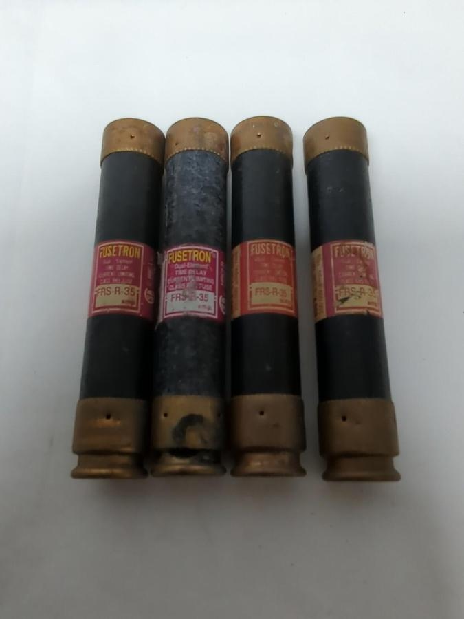 Used COOPER BUSSMANN,FRS-R-35,FUSETRON 35 AMP FUSE LOT OF 4