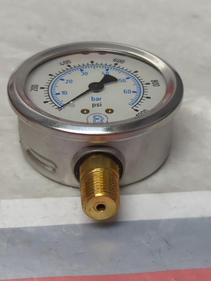 RITTER,J-7672-P,GAUGE 2-1/2 IN FACE 1/4 IN NPT BOTTOM CONNECTION 0-1000PSI NOS