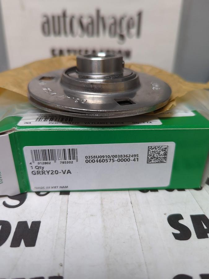 INA SHAEFFLER,GRRY20-VA,3-BOLT FLANGE HOUSING/BEARING UNIT 20MM BORE NOS