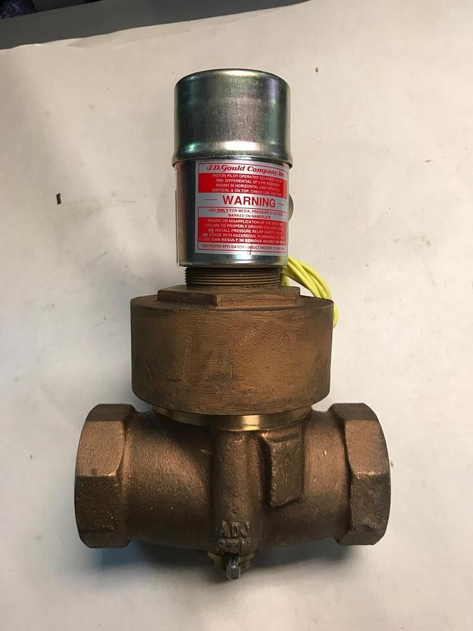 J.D. Gould,D.S.T.,Oxygen Solenoid Valve 1-1/2 INCH 120V 10-500PSI