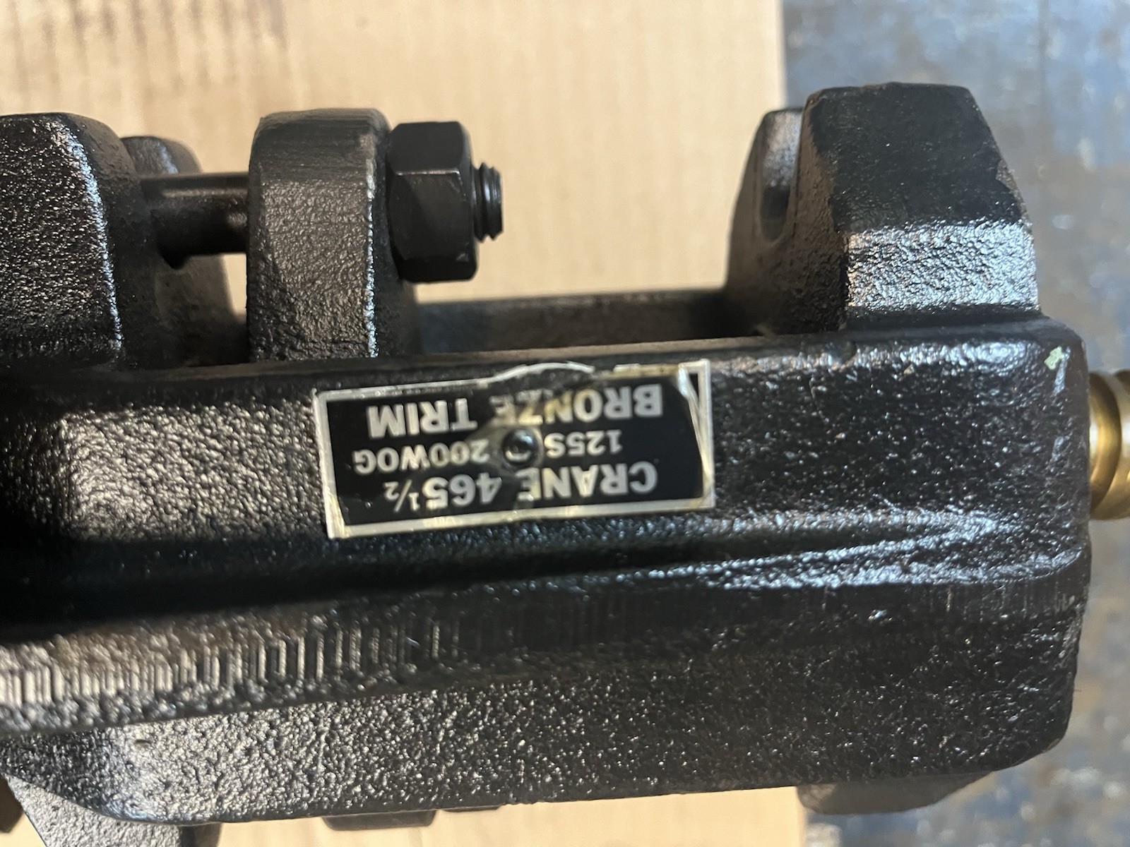 CRANE,465-1/2,SIZE 4 GATE VALVE CLASS 125 200 WOG BRZ No Handle