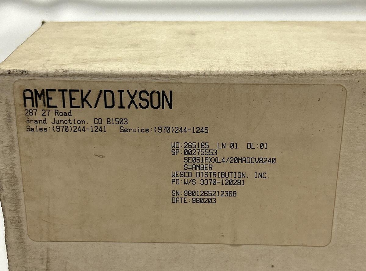 Used AMETEK  DIXSON,SE051AXXL4/20MADCV8240, DIGITAL BAR GRAPH NEW