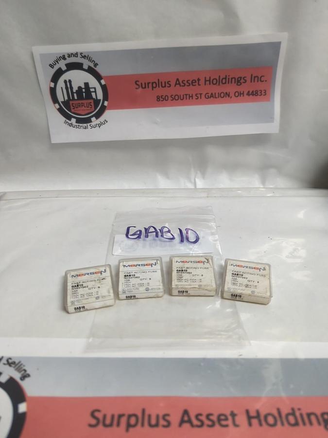 MERSEN,GAB-10,FAST ACTING 10 AMP FUSE LOT OF 20 NOS