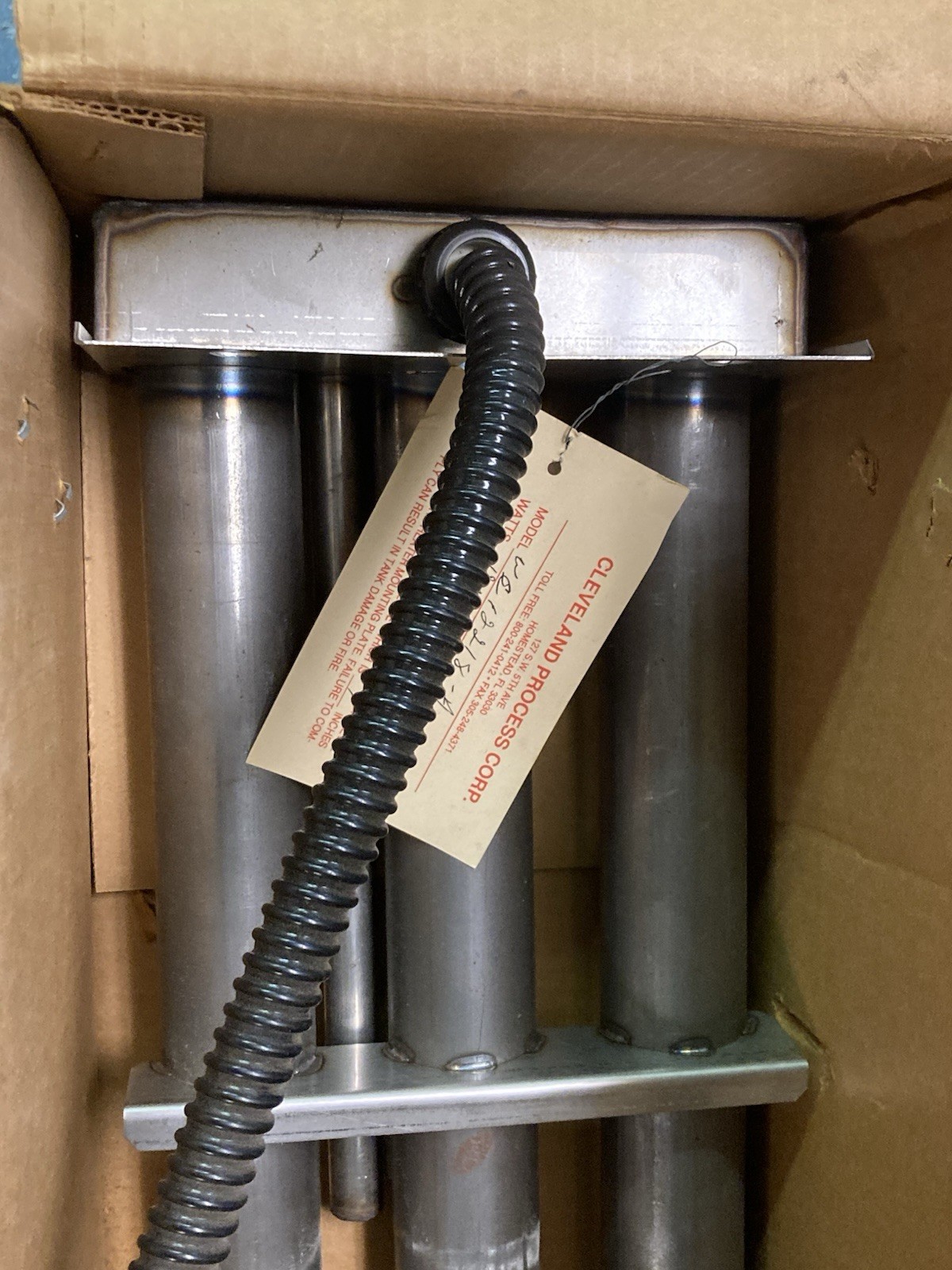 Used Cleveland Process Corp,Model WC12218-A,3-Phase Immersion Heater 240V 29A 12000W