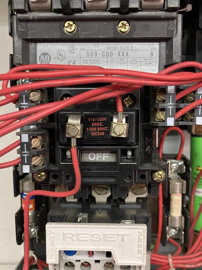 Used Allen-Bradley,2100 2112B,Size 2 Fused MCC 12 INCH Starter Feeder Bucket