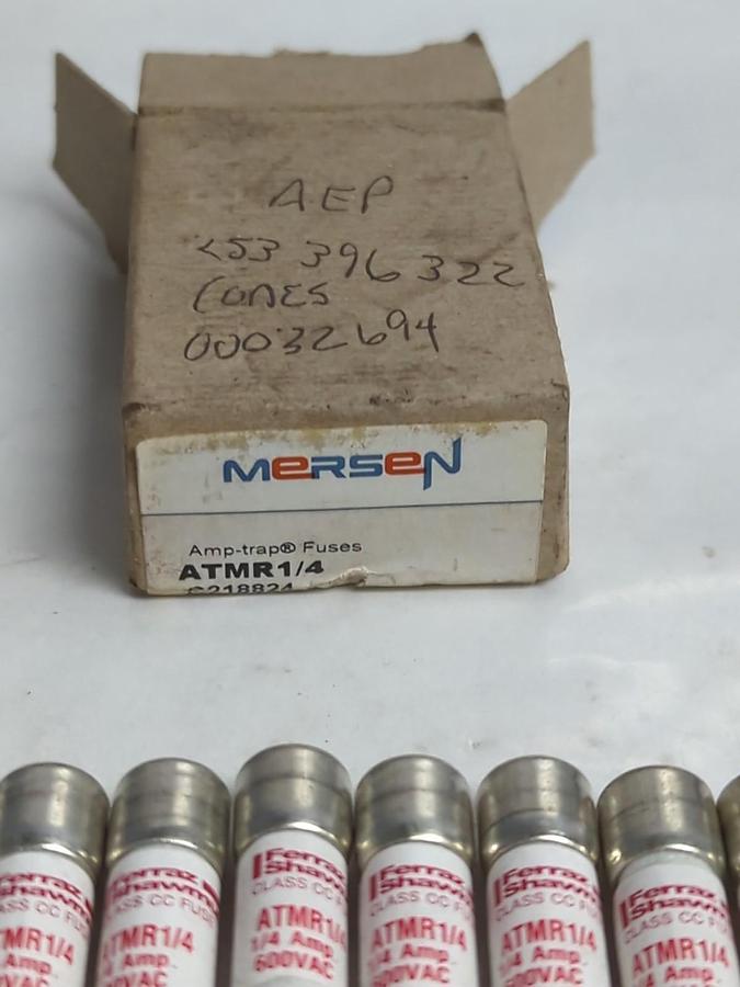 MERSEN,ATMR-1/4,AMP-TRAP 1/4 AMP FUSES BOX OF 10 NOS