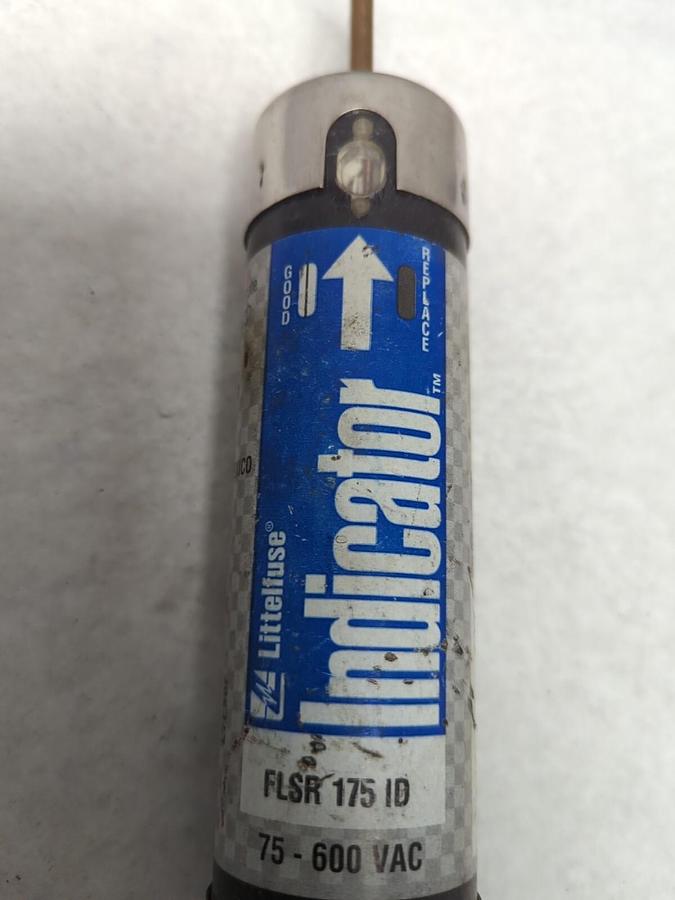 Used LITTELFUSE,FLSR175ID,INDICATOR 175 AMP FUSE PRE-OWNED