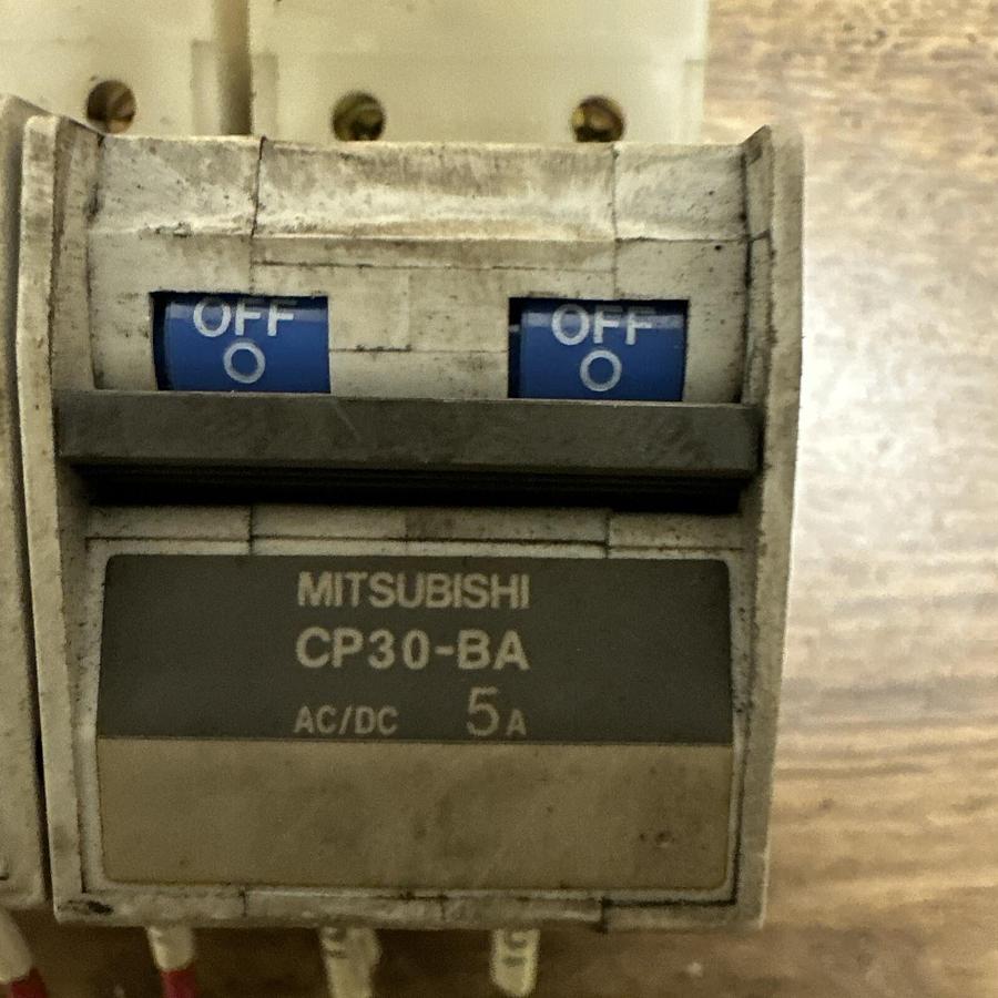 Used Mitsubishi,CP30-BA,5Amp Circuit Breaker 2 Pole LOT of 3