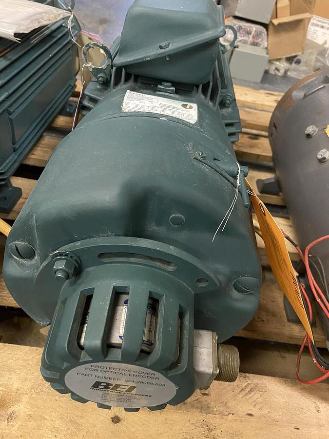 Used BALDOR,FL1838C L3221B,RPM RELIANCE 5HP INVERTER BRAKE MOTOR FL1838C L3221B